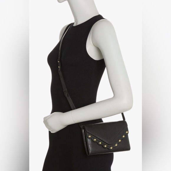 Lucky Brand Ruth Scalloped Crossbody Bag Black NWT - Picture 1 of 17